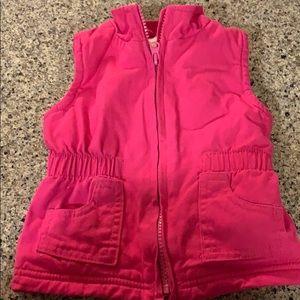 Fleece pink no sleeve vest